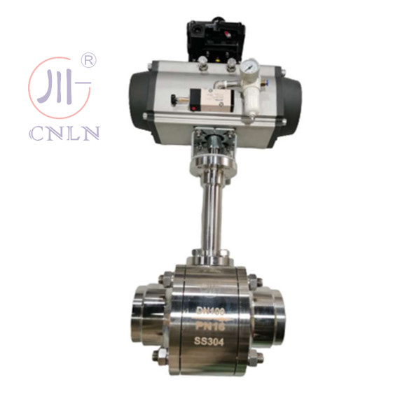 Valva de esfera pneumática criogénica de aço inoxidável CDQ661F para GNL/LOX/LN2/LAR/LCO2 -196`~+80 °C