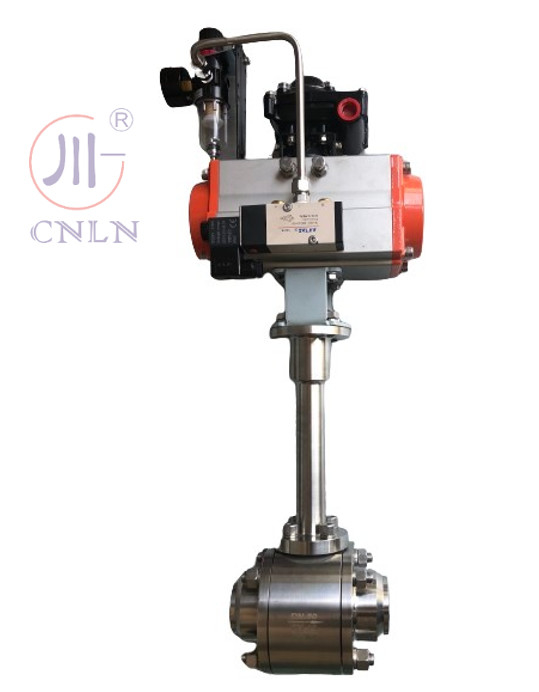 DN50 válvula de esfera pneumática criogénica de aço inoxidável para bombas criogénicas para GNL/LOX/LN2/LAR/LCO2