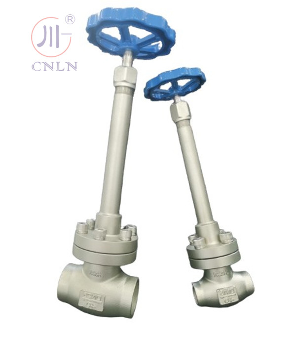 CF3/CF8 válvula criogénica globular de aço inoxidável DN25/DN15 para GNL/LOX/LN2/LAR/LCO2