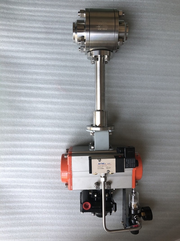 CF3/CF8 SS304/SS316 válvula de esfera pneumática criogénica para GNL/LOX/LN2/LAR