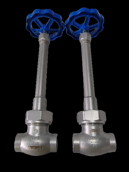 DN32 válvula criogénica globular de aço inoxidável 304/316 para tanque de tubos LOX com faixa de temperatura de -196°C a +80°C