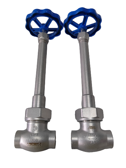 Válvula globo criogênica de aço inoxidável 304/316 com pressão máxima de 5,0 MPa e faixa de temperatura de -196°C a +80°C